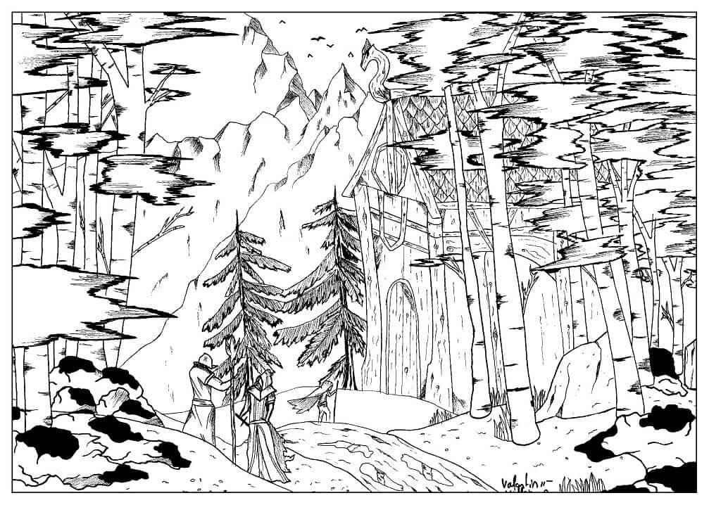 Dibujo de Clásico Skyrim para Colorear