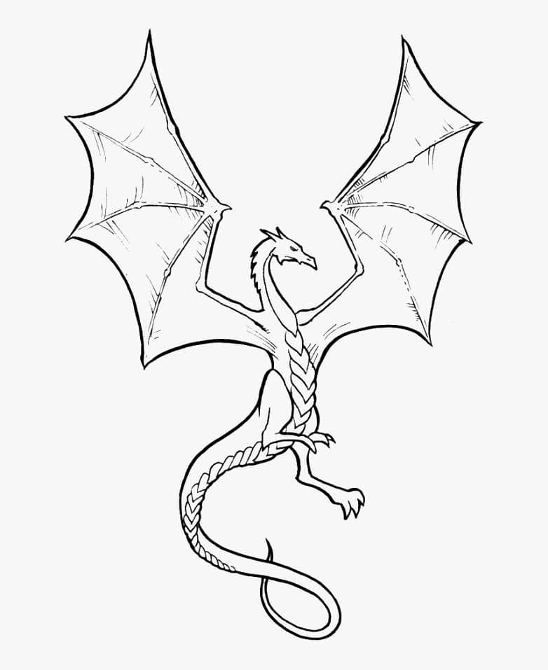 Dibujo de Dragón Skyrim para Colorear