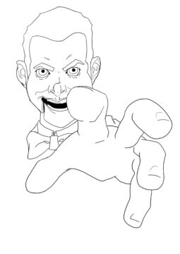 Dibujo de Slappy Aterrador Scaled para Colorear