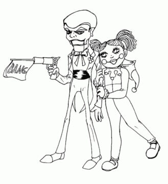 Dibujo de Slappy y Amiga para Colorear