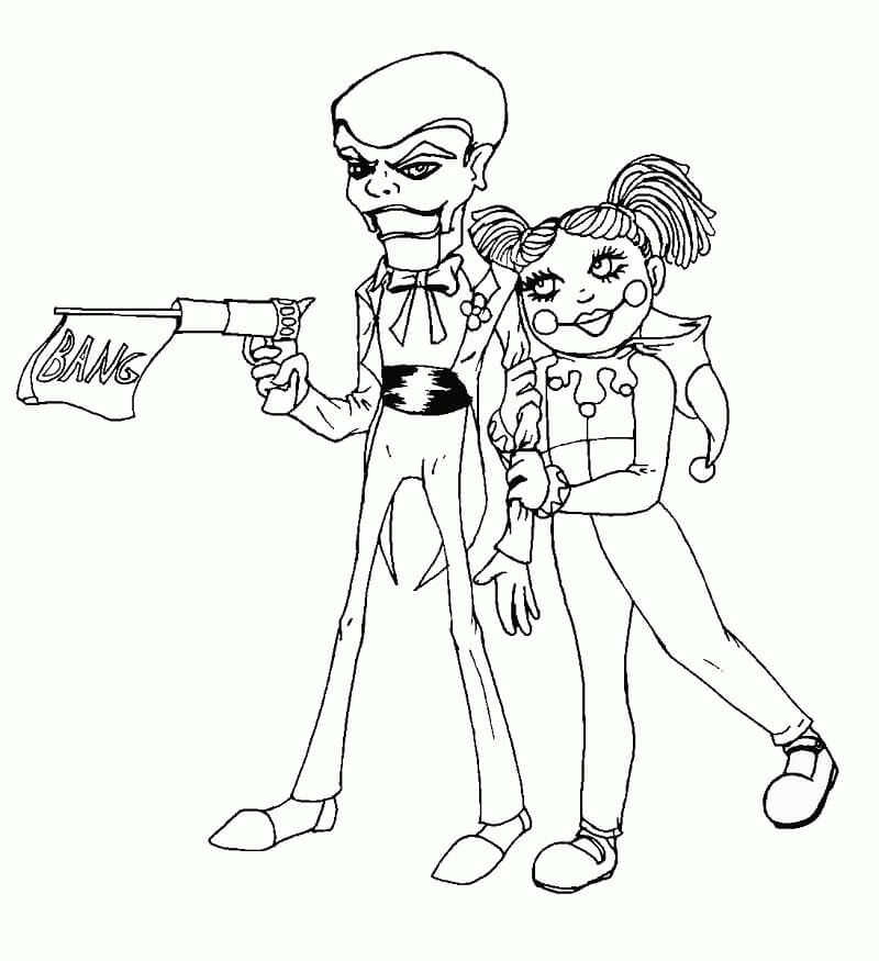 Dibujo de Slappy y Amiga para Colorear