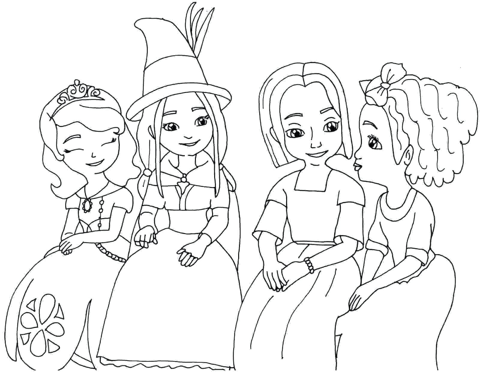 Dibujo de Hermanas de Sofía para Colorear