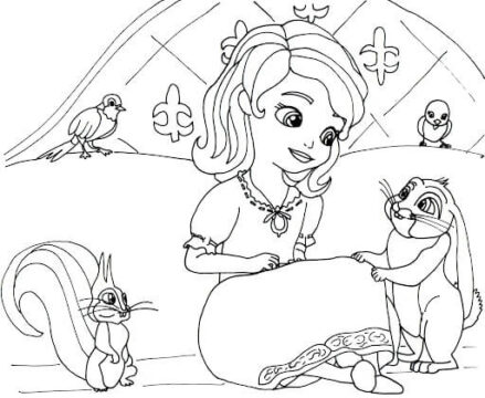 Dibujo de Sofía Sonriendo para Colorear