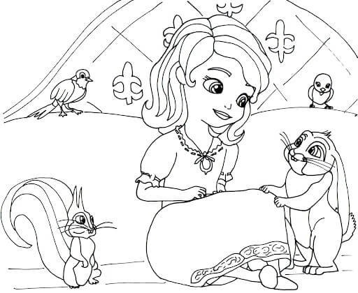 Dibujo de Sofía Sonriendo para Colorear