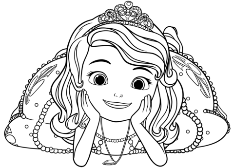 Dibujo de Feliz Sofía para Colorear
