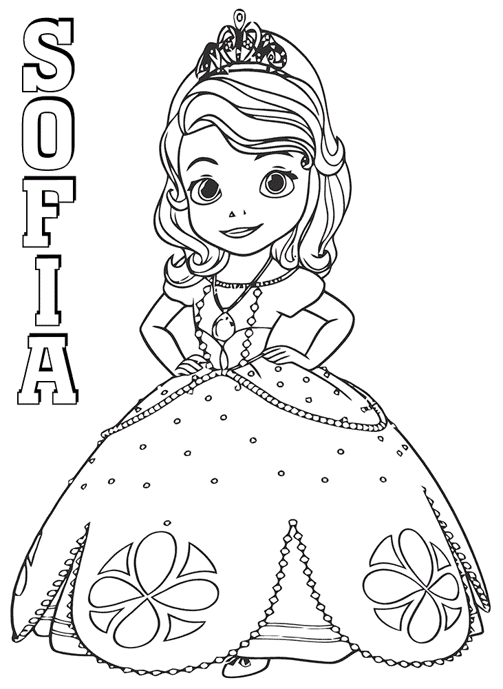 Dibujo de Hermosa Sofía para Colorear