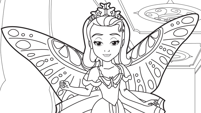 Dibujo de Princesa Ambar para Colorear
