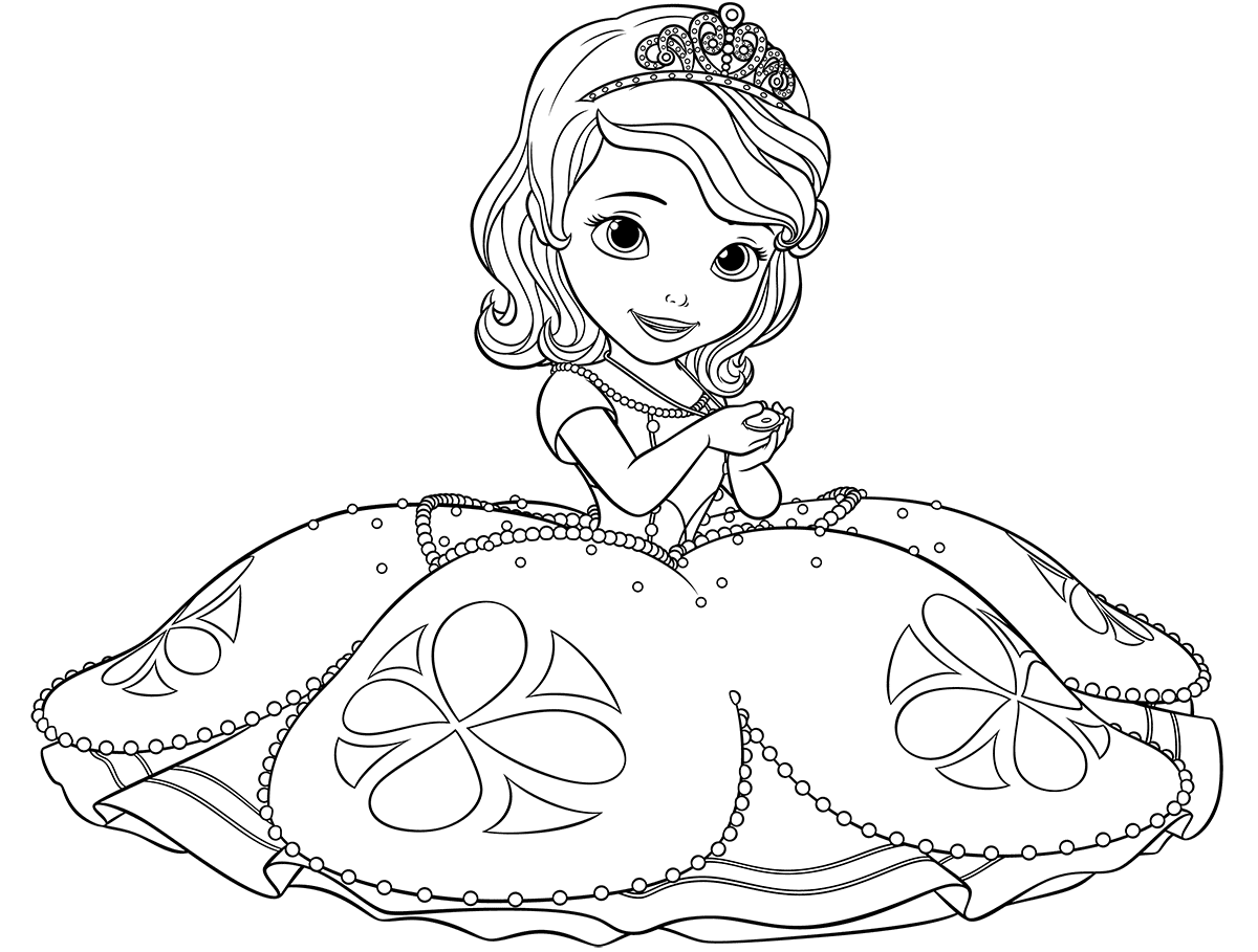 Dibujo de Princesa Sofía para Colorear