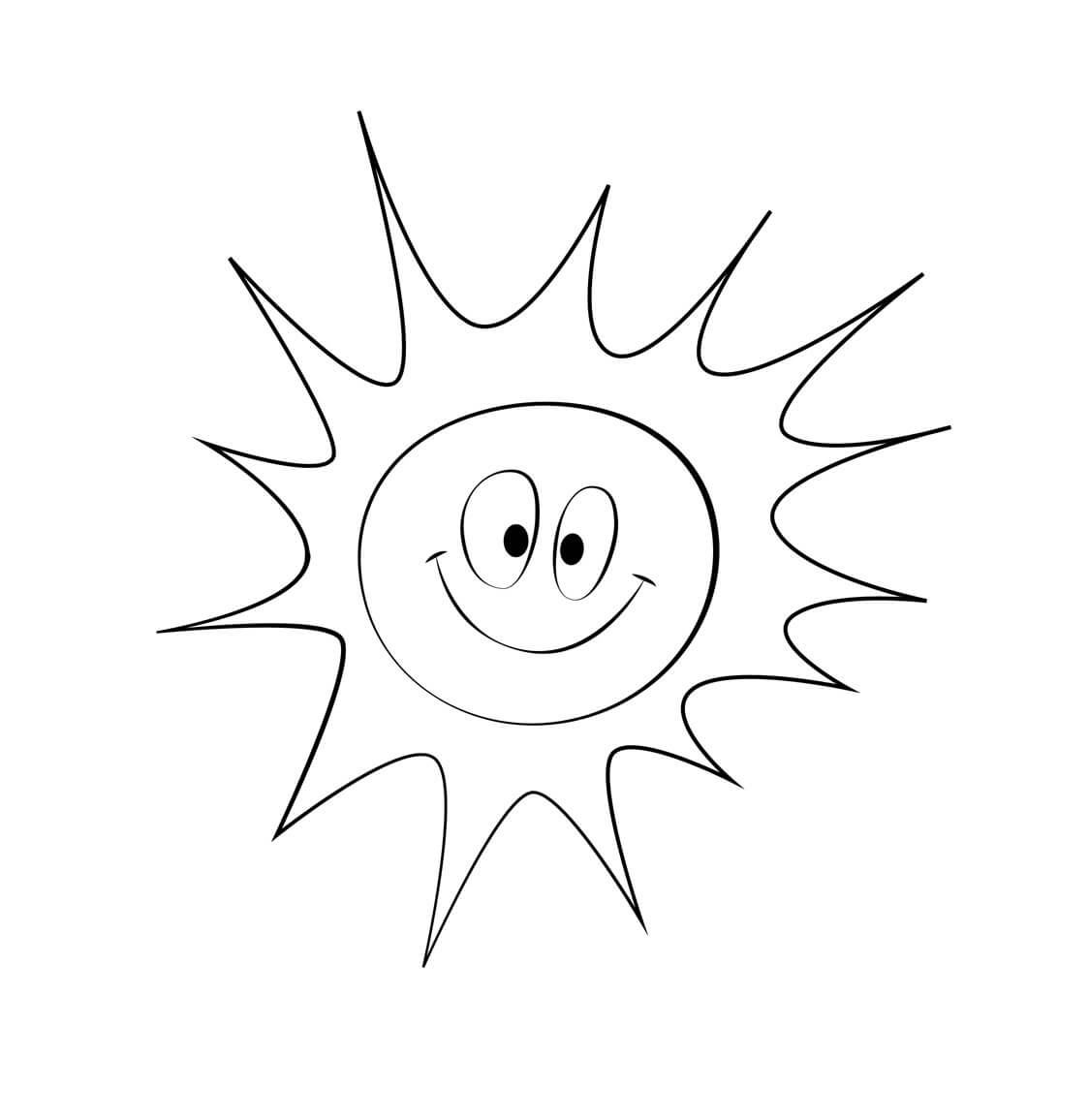 Dibujo de Bonito Sol para Colorear
