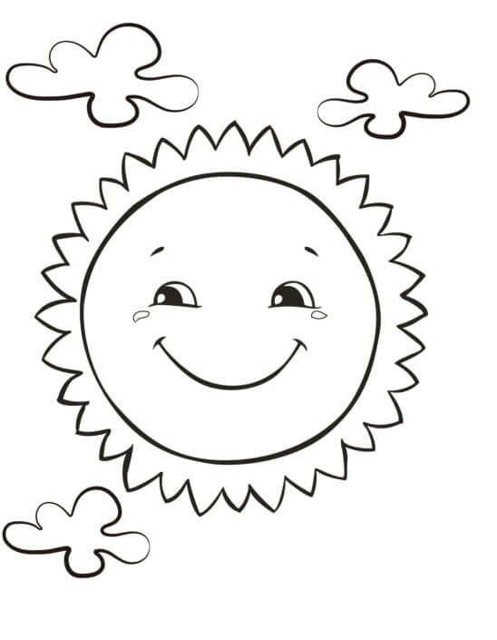 Dibujo de Lindo Sol para Colorear