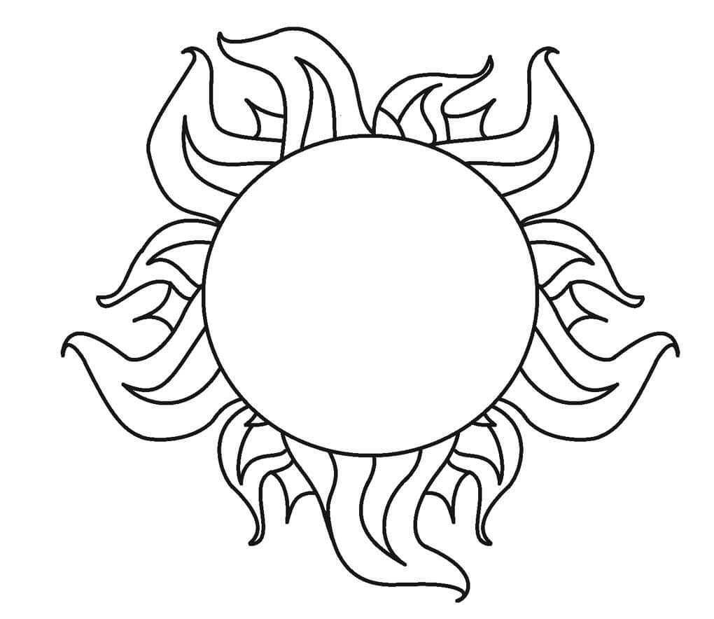Dibujo de Sol Asombroso para Colorear