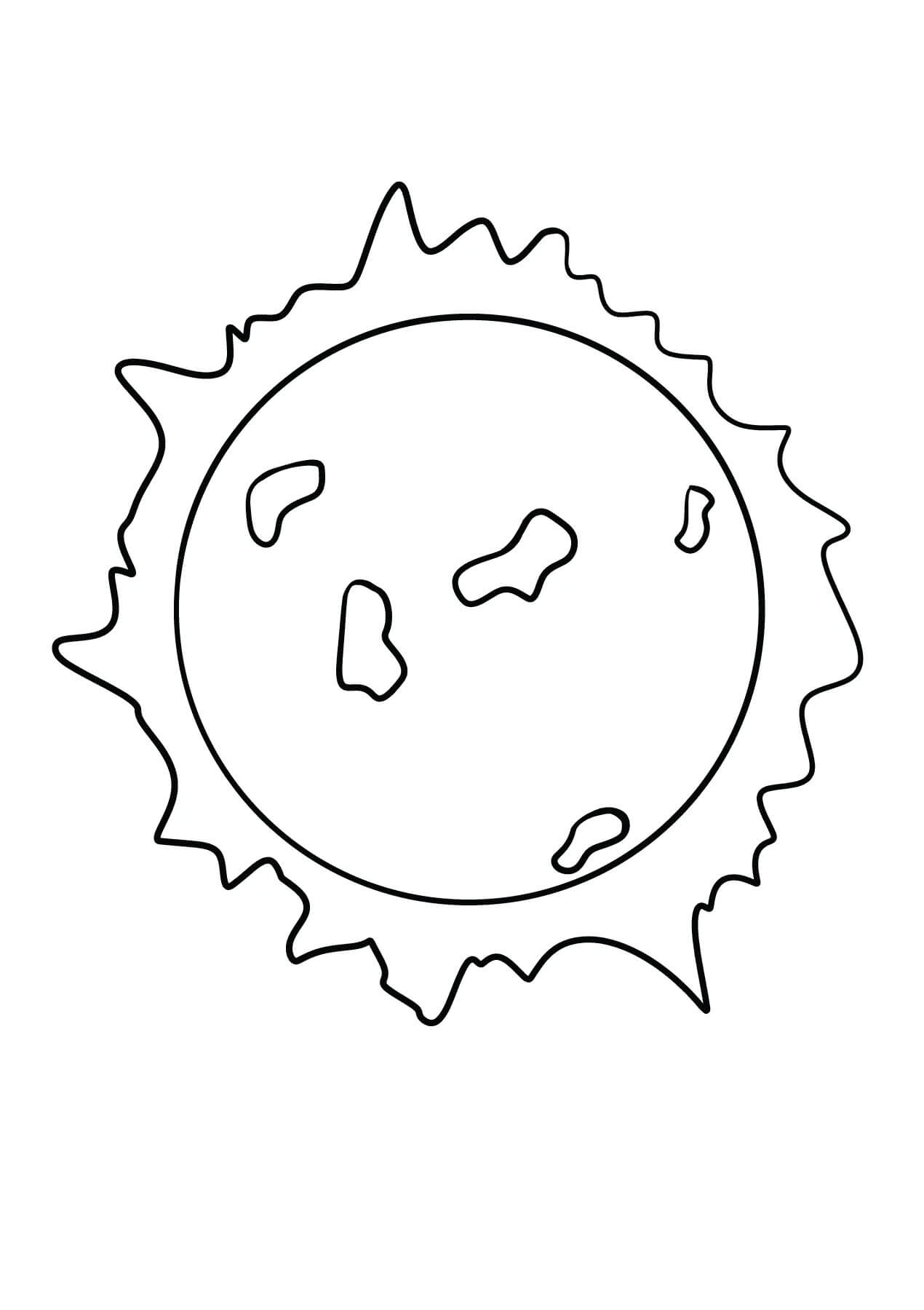 Dibujo de Sol básico para Colorear