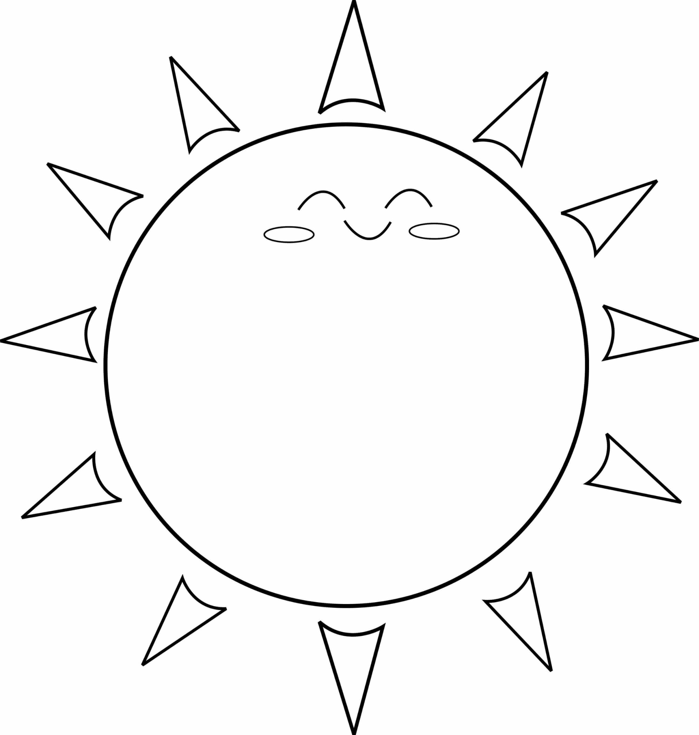 Dibujo de Sol Feliz para Colorear