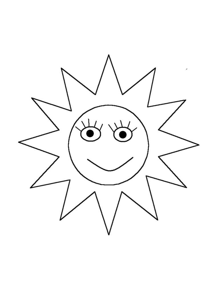 Dibujo de Sol imágenes Gratis para Colorear