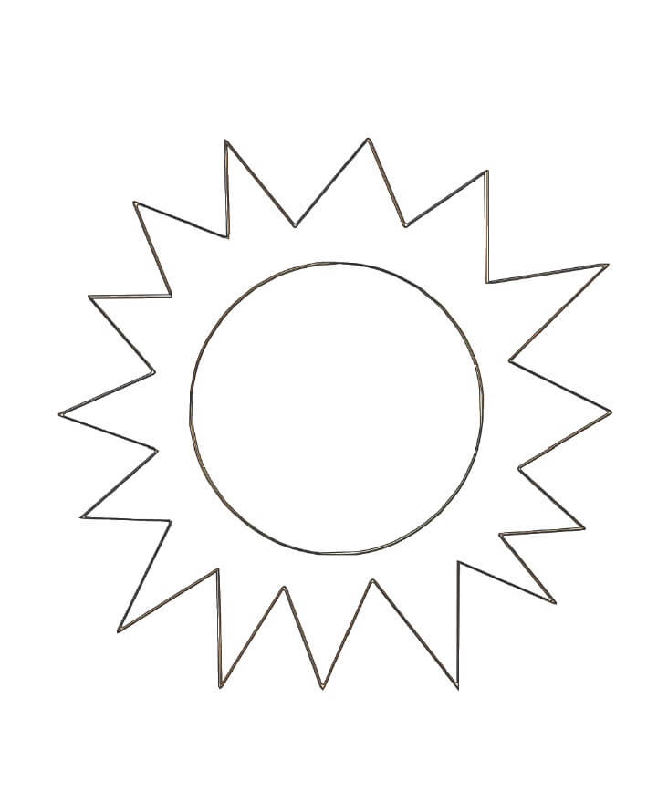 Dibujo de Sol Impresionante para Colorear