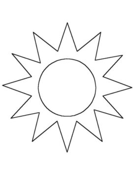 Dibujo de Sol Ligero para Colorear