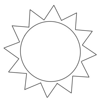 Dibujo de Sol Normal para Colorear