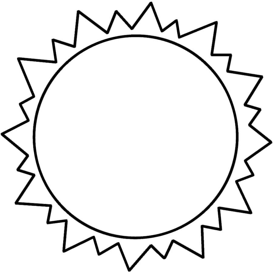 Dibujo de Sol Sencillo para Colorear