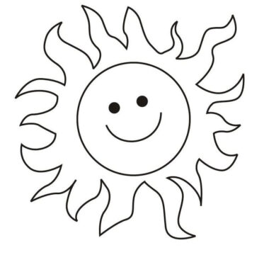 Dibujo de Sol Sonriente para Colorear