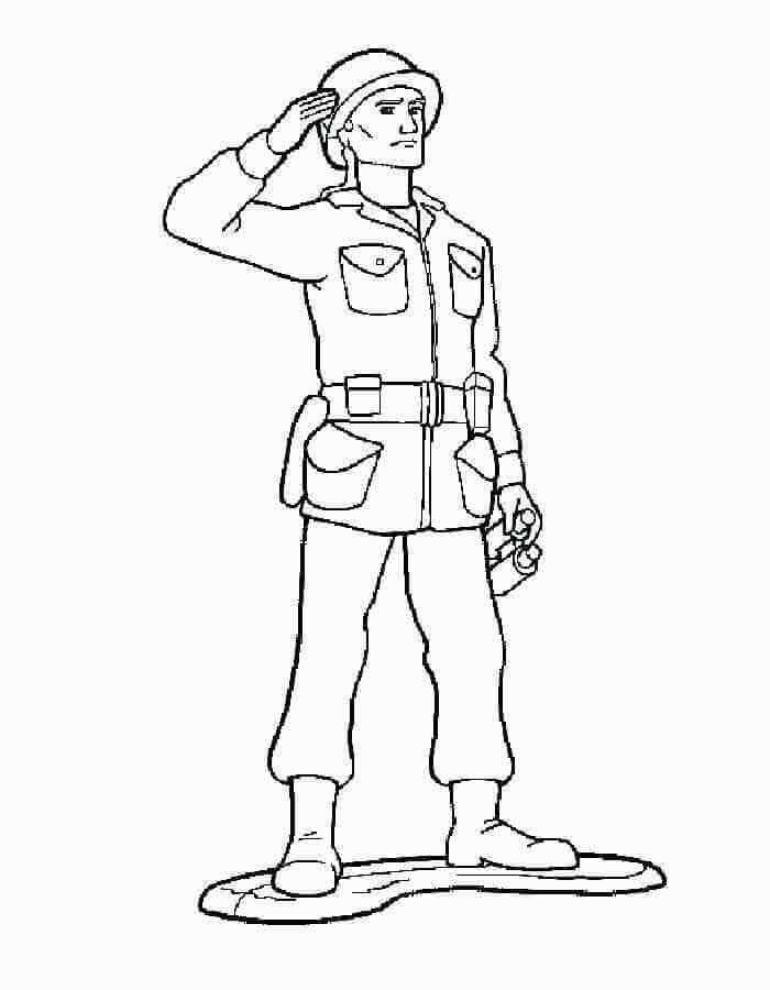 Dibujo de Soldado para Colorear