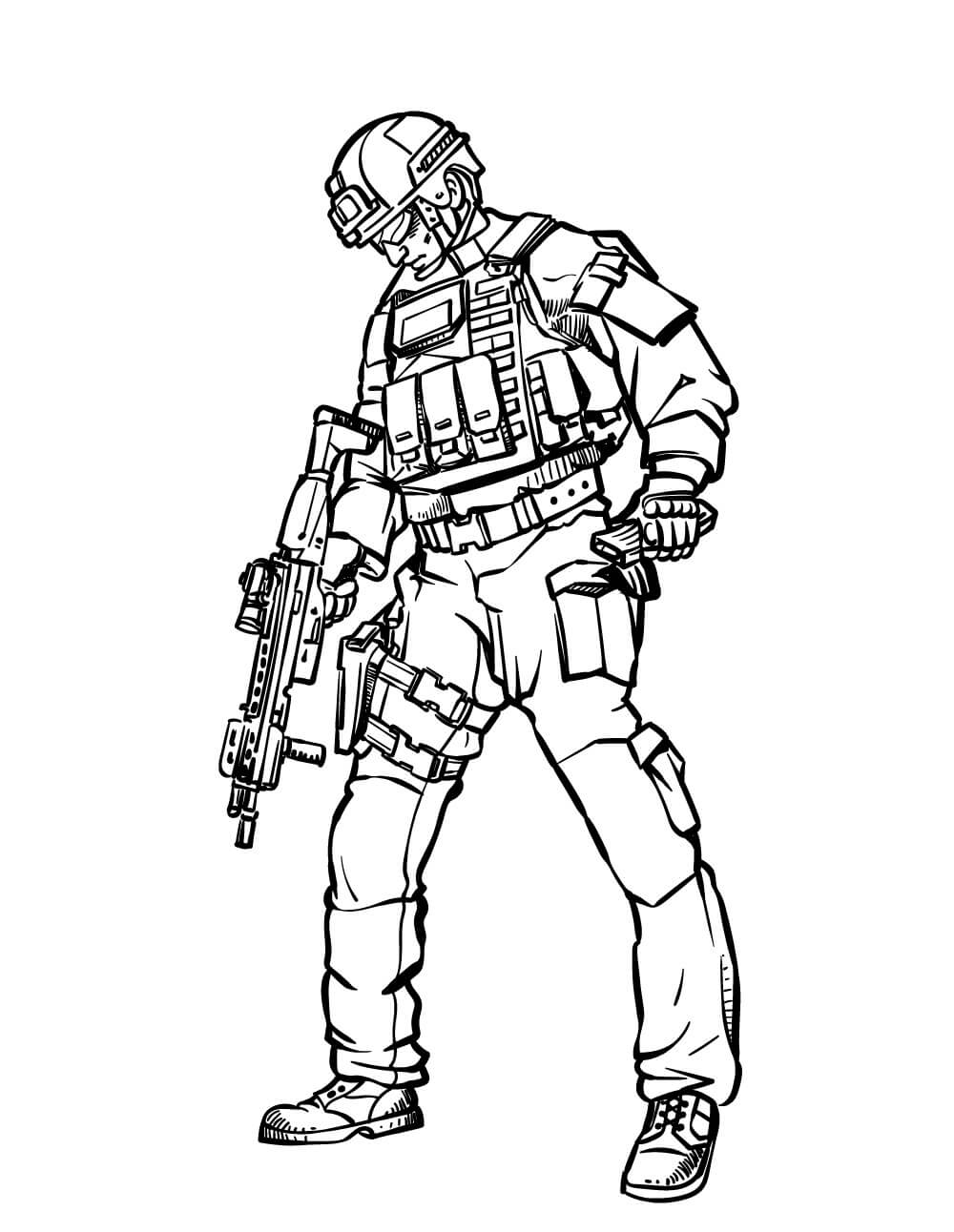 Dibujo de Gran Soldado para Colorear