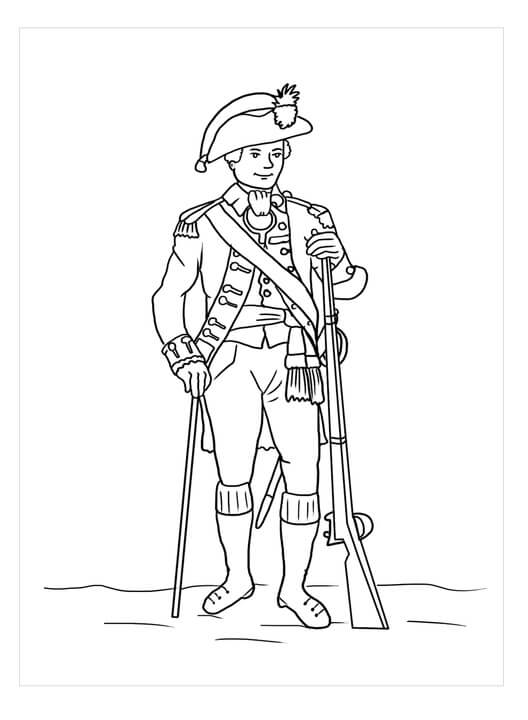 Dibujo de Soldado Asombroso para Colorear