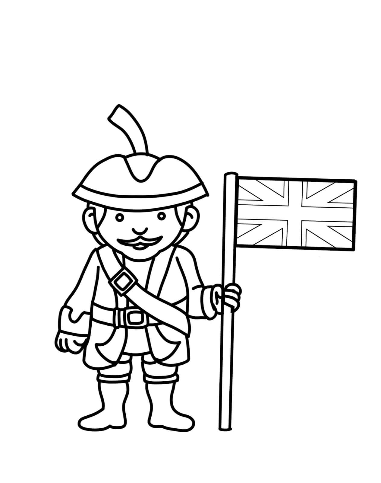 Dibujo de Soldado británico para Colorear