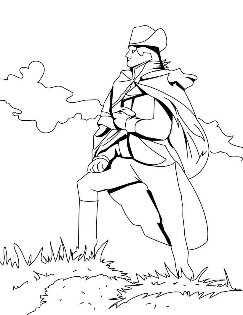Dibujo de Soldado Orgulloso para Colorear
