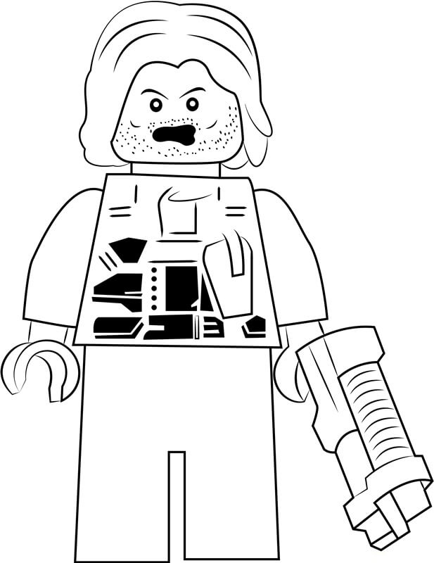 Dibujo de Soldado de Invierno Lego para Colorear