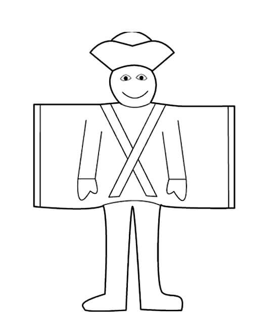 Dibujo de Soldado de Juguete para Colorear