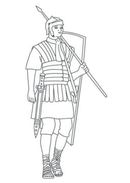 Dibujo de Soldado Romano para Colorear