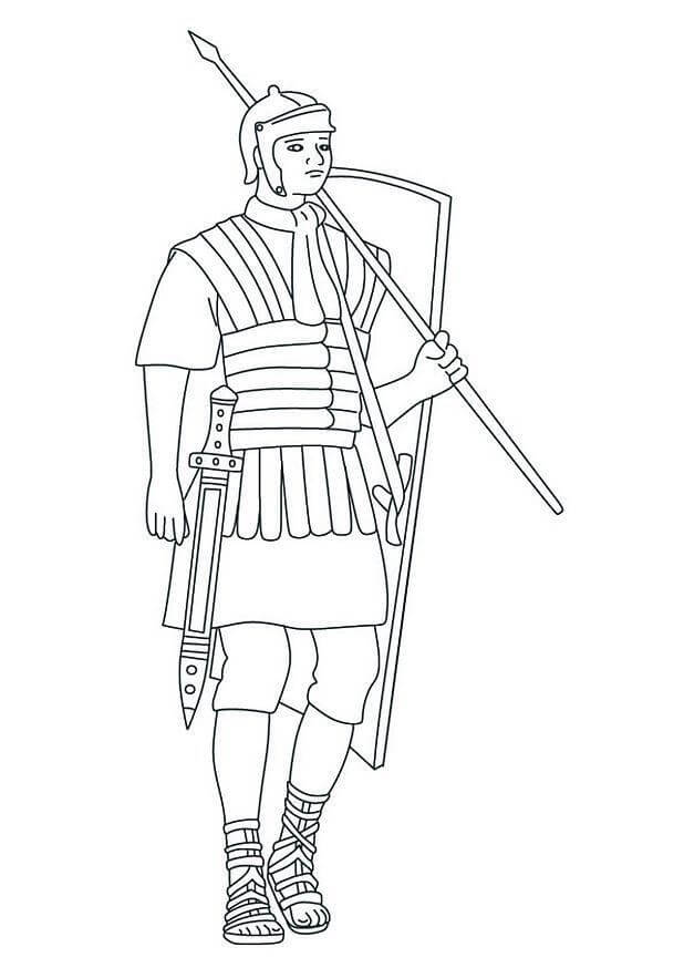 Dibujo de Soldado Romano para Colorear