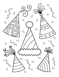 Dibujo de Sombrero de Cinco Fiestas para Colorear