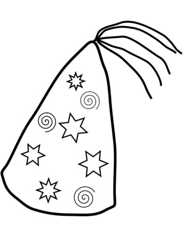 Dibujo de Sombrero de Fiesta para Colorear