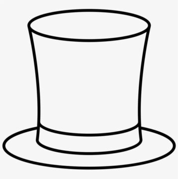 Dibujo de Sombrero de Mago para Colorear