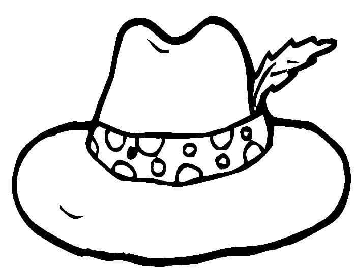 Dibujo de Sombrero de Vaquero para Colorear