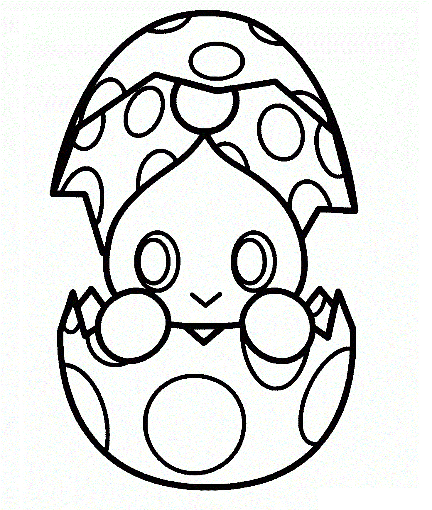 Dibujo de Chao en la Cascara de Huevo para Colorear