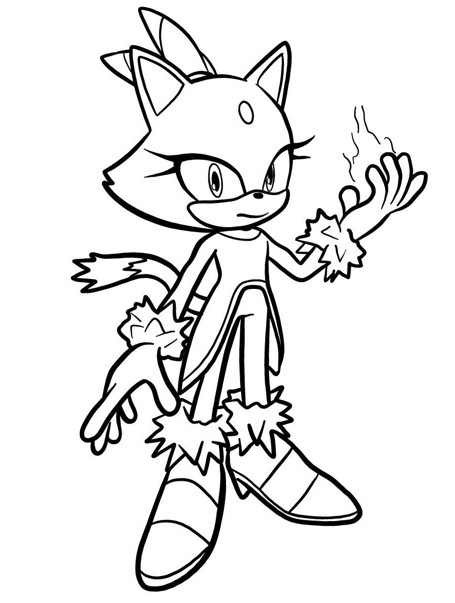 Dibujo de Fresco Blaze el Gato para Colorear