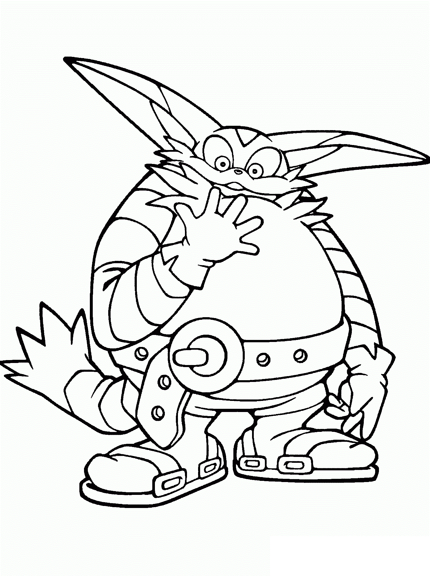 Dibujo de Grande el Gato para Colorear
