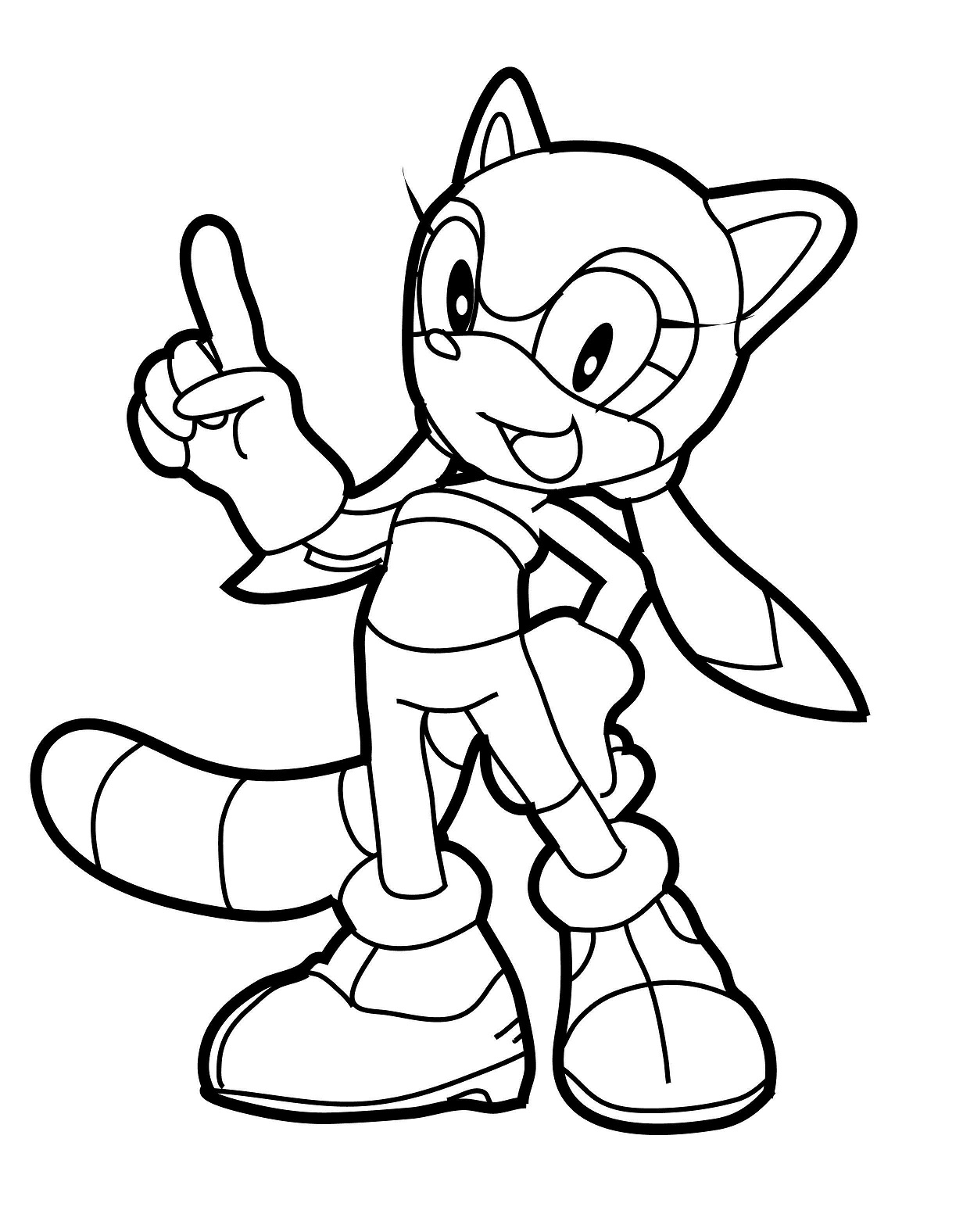 Dibujo de Marina el Mapache para Colorear