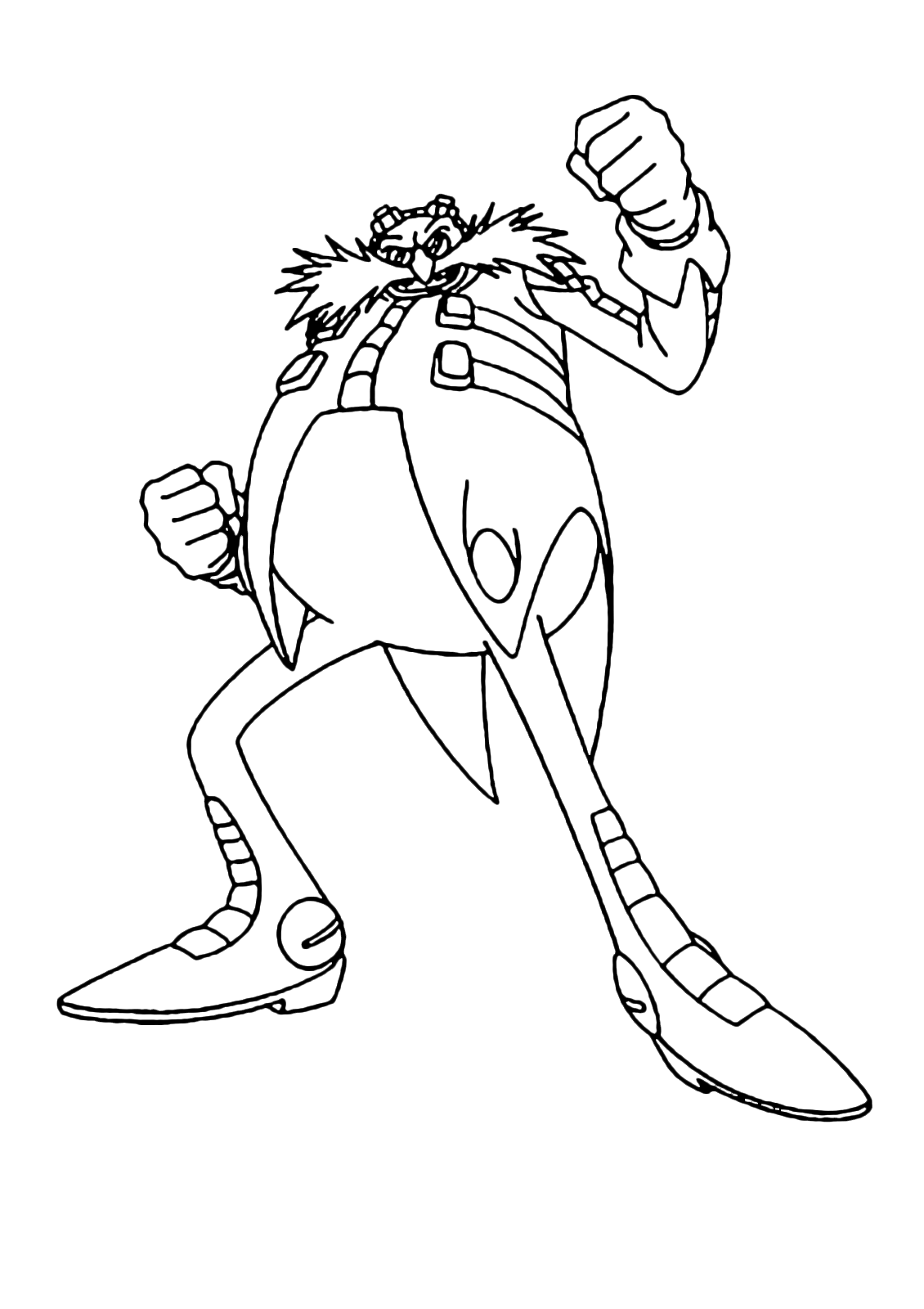 Dibujo de Médico Fuerte Eggman para Colorear