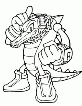 Dibujo de Vector el Cocodrilo para Colorear
