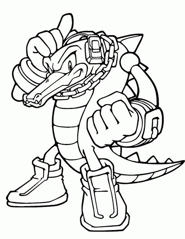 Dibujo de Vector el Cocodrilo para Colorear