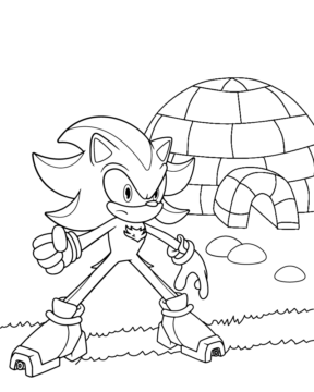 Dibujo de Shadow Sonic Coloring Page para Colorear