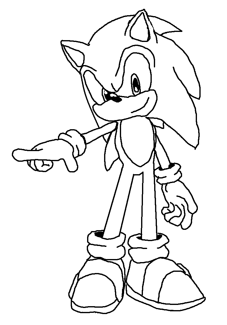 Dibujo de Senalando Sonico para Colorear