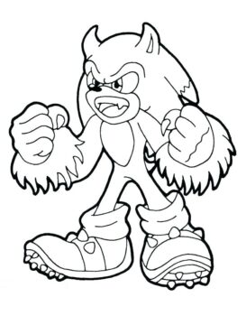 Dibujo de Werehog Sonico para Colorear
