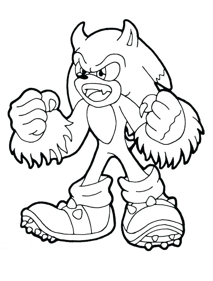 Dibujo de Werehog Sonico para Colorear