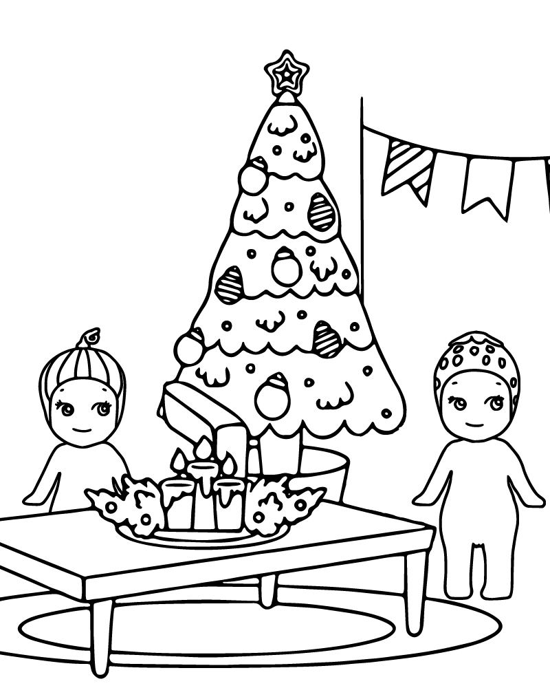 Dibujo de Sonny ángel Christmas Edition Coloring Page para Colorear