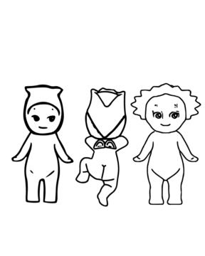 Dibujo de Sonny ángel Flower Series Coloring Page para Colorear
