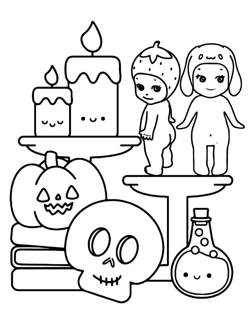 Dibujo de Sonny ángel Halloween Series Coloring Page para Colorear